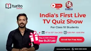 Turito Classes | Live Quiz Play & Win for Class 10 Students |1st Ever Live TV Quiz Contest is here!