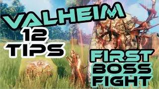 VALHEIM 12 Early Game Tips (How to beat first boss Eikthyr Mechanics)