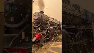 Black 5 Steam Train in the Snow | Magical Arrival at Pickering
