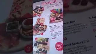 Menu onboard the plane - Jet2