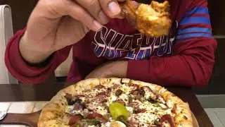 Papa John&rsquo;s Ultimate Super Supreme Pizza with Spicy Bufallo Wings - - - DGanu Vlogs #papajohnspizza