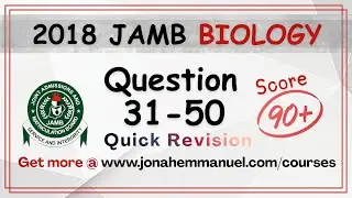 Part 2 JAMB 2018 Biology Past Questions and Answers Revision #excellenceacademy