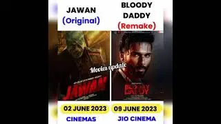 Jawan 🆚 Bloody Daddy movie comparison ✨ boxofficecollection #comparison #boxofficecollection #shorts