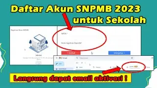 Daftar akun sekolah SNPMB 2023 dan langsung aktivasi ❗