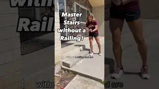 Simple tip to go up and down stairs without a railing ✅