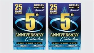 Anniversary Flyer Design in CorelDRAW X7