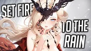 Nightcore -  Set Fire to the Rain (But it hits hard) (Lyrics)
