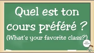 Quel est ton cours pr&eacute;f&eacute;r&eacute; ? RLRA