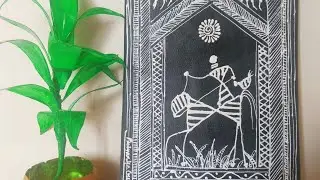 Warli art #1 || warli painting using acrylic cone || warli painting for beginners