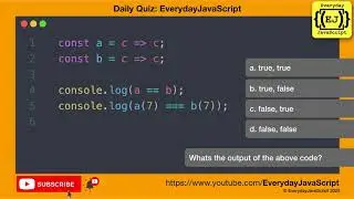 #DailyQuiz - Question 28 | Everyday JavaScript | Equality