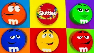 5 Minutes Satisfying with Unboxing Colorful M&M'S and Rainbow Skittles Candy From 6 Funny Boxes ASMR