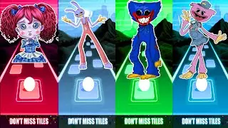 Poppy Vs Jax Vs Huggy Wuggy Vs Kissy Missy | Tiles Hop Bemax Mix