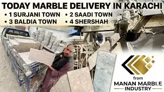 Today Marble Delivery in Karachi | ترویرہ ماربل، Verona Crystal & بادل ماربل | Manan Marble
