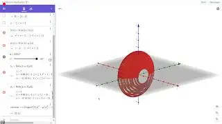 Grafica de sólidos de revolución y su volúmen en Geogebra