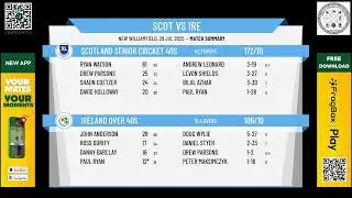 Scotland Senior Cricket 40s  v Ireland Over 40s