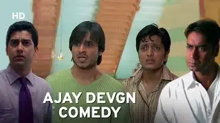 Ajay Devgn 'Serious Cop' | Vivek Oberoi | Aftab | Ritiesh Deshmukh | Hindi Comedy Movie