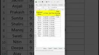 Excel MOD Function Calculate Working Hours Automatically #excel #shorts