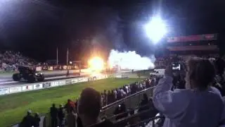 IHRA Nitro Jam- Grave Digger vs Jet Truck 2012