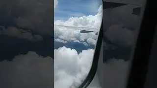 Plane passing through thick fogs #airplane