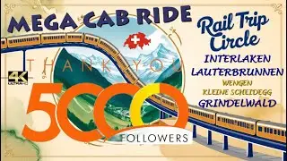 CAB RIDE 4K 🇨🇭 Interlaken - Lauterbrunnen - Grindelwald / Jungfrau Berner-Oberland-Bahn Switzerland