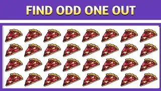 FIND THE ODD ONE OUT in pizza&nbsp;| spot the odd emoji | Emoji Puzzle Quiz | #028