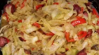 Southern Smothered Cabbage With Smoked Sausage