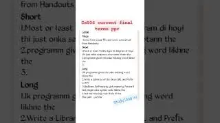 cs506 current final terms ppr #vu #studyloop #2023 #finalterm #virtualuniversity #exam #spring