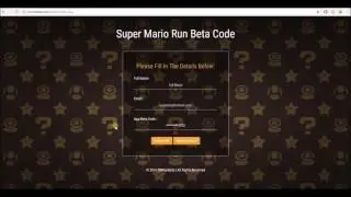SUPER MARIO RUN BETA  EARLY ACCESS  UNIQUE CODE  FREE