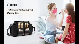 Clear Professional Makeup Brush Bag with Adjustable Belt and Shoulder Strap