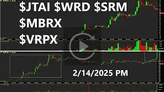 $JTAI $WRD $SRM $MBRX $VRPX PM Top Stocks Replay & Review