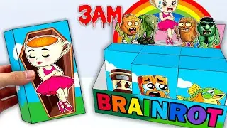 💖Paper DIY💖 Italian Brainrot Ballerina Cappucina Coffin MYSTERY BOX | How To Make Paper Box | ASMR