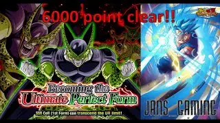 6000 POINTS CLEAR!! AGL CELL BURST MODE CLEARED WITH PURE SAIYAN!! (DBZ: Dokkan Battle)