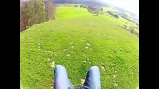 Gleitschirmflug von der  Schwedenschanze bei Nullwind