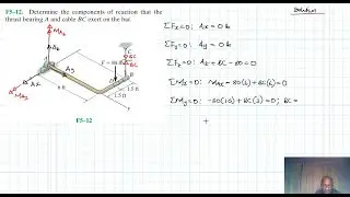 F5&ndash;12 Equilibrium of a Rigid Body (Chapter 5: Hibbeler Statics) Benam Academy