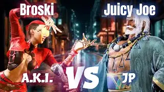 SF6 🔥 Broski (#5 Ranked A.K.I.) vs Juicy Joe (JP) 🔥 Street Fighter 6 High-Level Matches