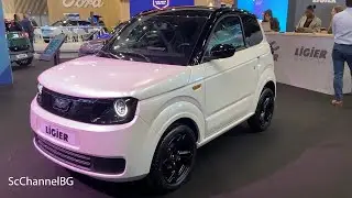 Ligier MYLI Micro Car - White color (2025) Interior And Exterior - Paris Motor Show 2024