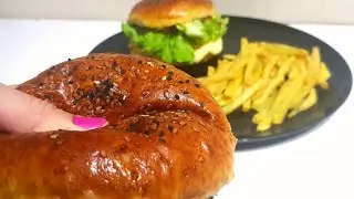 Hamburger Burger Peciva Recept - Pamuk Pogačice Za Sendviče - Homemade Burger Buns Nusret Salt Bae