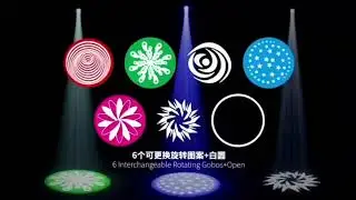 XNK 150W 29 pcs 3in1  LED 18 Prism 8 color patterns Single light