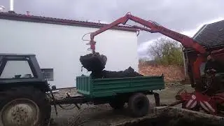 Zetor8011 - Nakládka hnoje nakladače unhz500. 