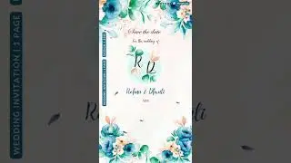 Digital Save the Date Invitations video & PDF, Design no. 2000