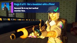 Get a headshot with a Pistol Quest in Fortnite | Shadow OPS Stage 4 of 5 🤕🔥🔫