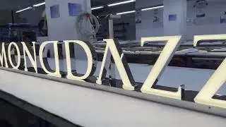 Silver Mirror-Finish Letter Shell with Front-Lit Acrylic Face | Custom LED Signs