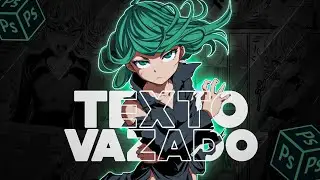 Como Fazer Um TEXTO VAZADO pelo Ps Touch no celular