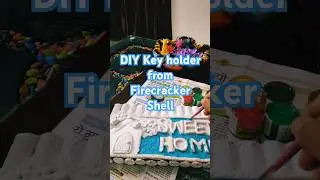 DIY Key Holder from Diwali Firecracker Shell #diy #recycledcraftideas #craft
