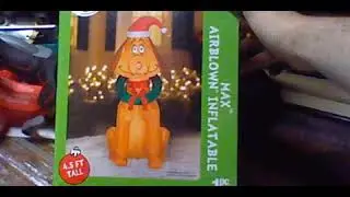 Gemmy inflatable max with wreath talking video