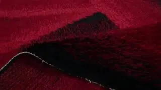 Vintage Swedish Rya Rug, Rich Red and Black Scandinavian Patterns - Rug & Kilim -34807A