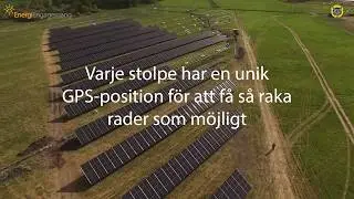 HSB Solcellspark Dag 40 - Nu b&ouml;rjar de f&ouml;rsta panelerna monteras
