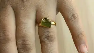 Peridot Ring, Raw Gemstone Ring, Electroformed Jewelry, Stone Ring, Raw Crystal Jewelry Gift For Her