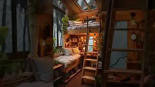 A small peaceful corner in the Tiny House during the rain #tinyhouse #cozy #warm #rainy