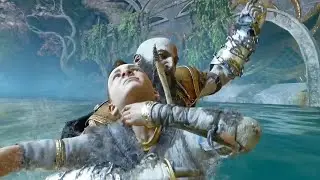 Tyr Save Kratos & Atreus Life Scene - God Of War Ragnarok